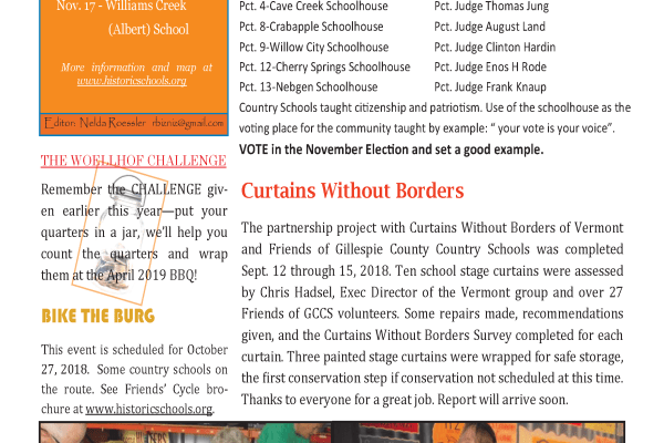 2018 Fall Chalkboard Notes Newsletter