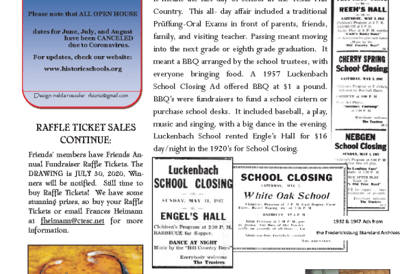 2020 Summer Chalkboard Notes Newsletter