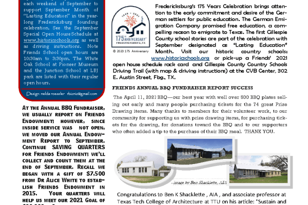 2021 Spring/Summer Chalkboard Notes Newsletter
