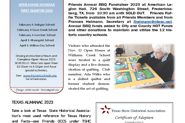 2023 Winter Chalkboard Notes Newsletter