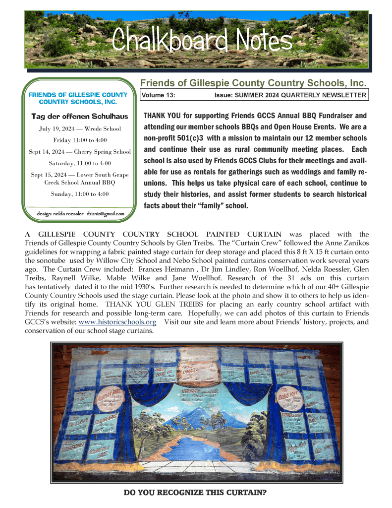 2024 Summer Chalkboard Notes Newsletter
