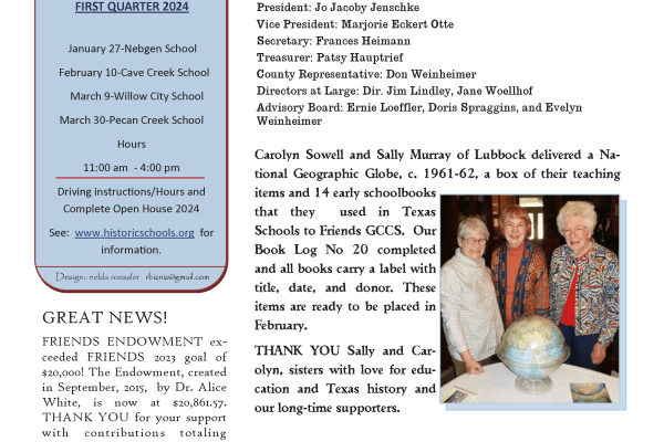 2024 Winter Chalkboard Notes Newsletter