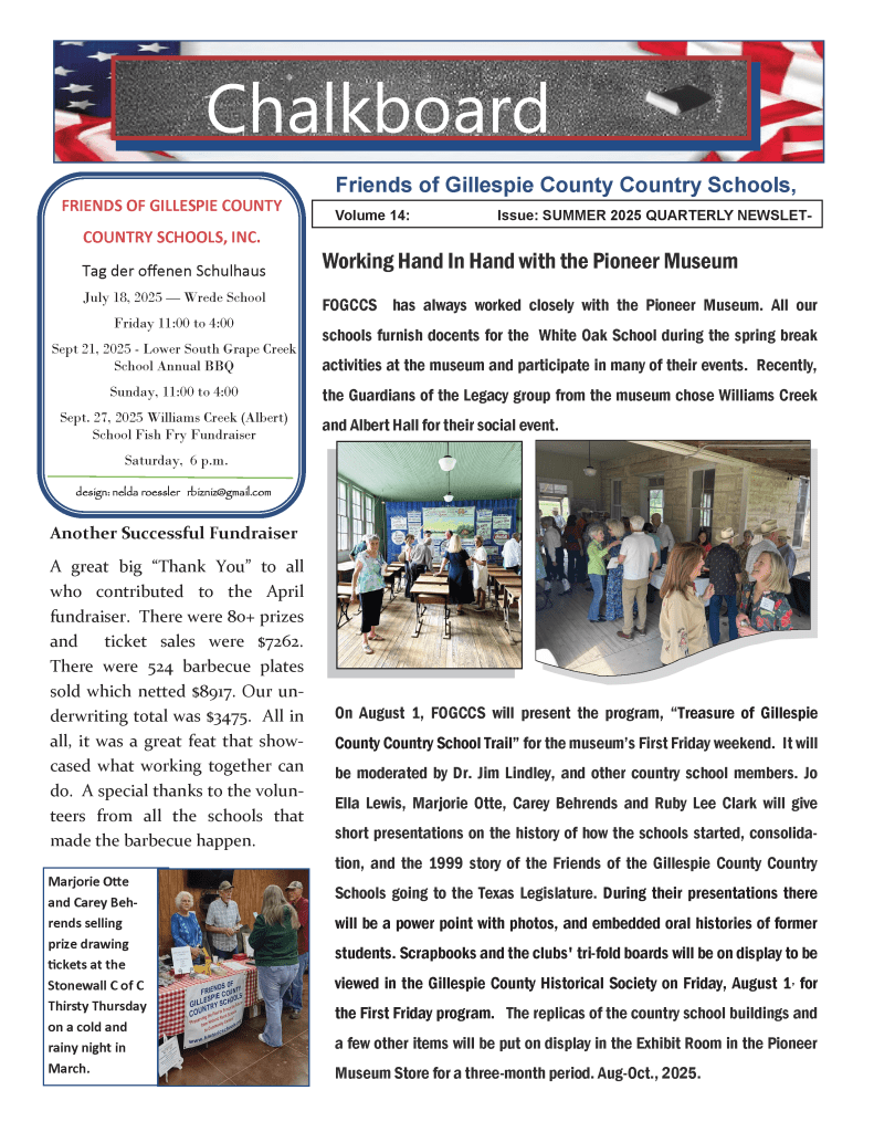 2025 Summer Chalkboard Notes Newsletter