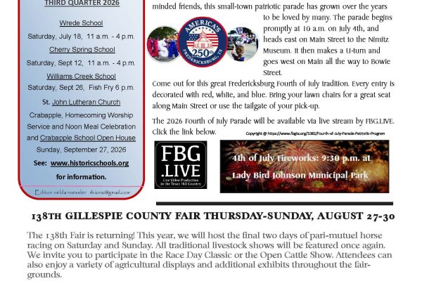 2026 Summer Chalkboard Notes Newsletter