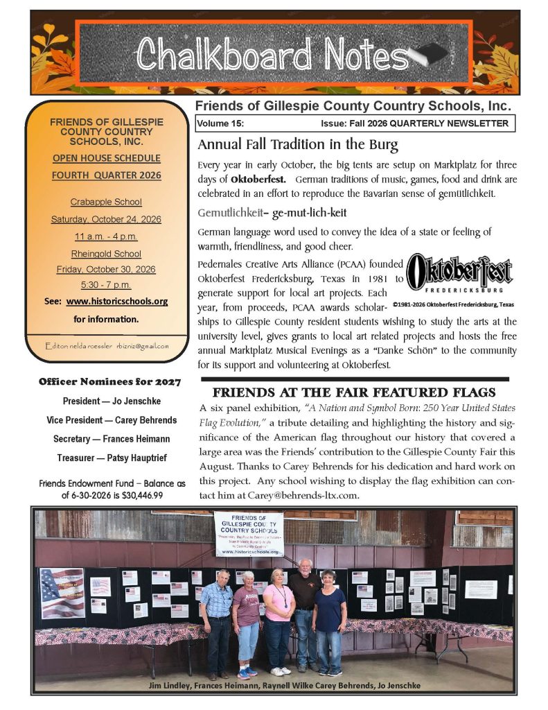 2026 Fall Chalkboard Notes Newsletter
